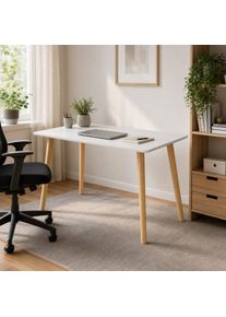 Bureau Divit ST20 Table Informatique Bois avec &Eacute;tag&egrave;re et Tiroirs Bureau T&eacute;l&eacute;travail