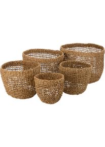 Dekokorb CREATIV HOME "Korb", braun, B:40cm H:30cm T:40cm, Geflecht Seegras, Aufbewahrungsboxen, Dekokorb, in nat&uuml;rlicher Optik