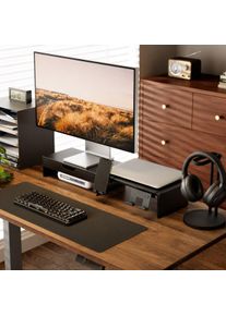Support &eacute;cran Divit RS5 rehausseur d'&eacute;cran rehausseur de moniteur support de bureau noir DPLC1
