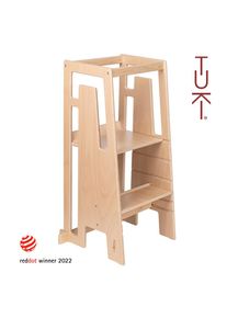 Lernturm, Naturfarben, Holz, Buche, furniert, 40x90x43 cm, EN 1888, Babym&ouml;bel & Kinderm&ouml;bel, Babyzimmer, Hochst&uuml;hle, Lernt&uuml;rme