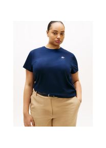 Tommy Hilfiger Curve Kurzarmshirt &raquo;CRV TH SCRIPT REG C-NK SS TEE&laquo; in gro&szlig;en Gr&ouml;&szlig;en blau, Gr&ouml;&szlig;e 48