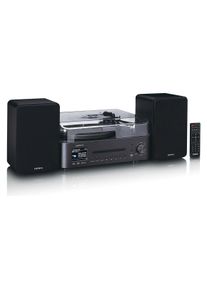 Lenco MC-760BK (Bluetooth, CD Player, Plattenspieler, WLAN, 2x 30 W), Stereoanlage, Schwarz