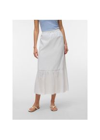 V&eacute;ro Moda Vero Moda Maxirock &raquo;VMTRINE MW MAXI SKIRT WVN NOOS&laquo; Baumwolle wei&szlig;, Gr&ouml;&szlig;e M (38)