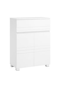 Mid.you Midischrank, Wei&szlig;, Kunststoff, 2 F&auml;cher, 1 Schublade(n) Schubladen, 60x80x30 cm, stehend, Badezimmer, Badm&ouml;bel, Midischr&auml;nke