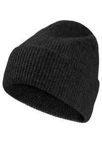 Beanie Jack Wolfskin "FUZZY BEANIE", Damen, Gr. M, schwarz, Materialmix, M&uuml;tzen Beanie, Strickm&uuml;tze, superweich, urbaner Look
