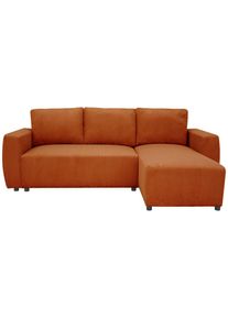 M&Ouml;BELIX M&ouml;belix , Terracotta , Holz, Textil, Holzwerkstoff , Birke, Fichte, Kiefer , F&uuml;llung: Silikon, Schaumstoffflocken , 230x155 cm , erweiterbar, Bettkasten erh&auml;ltlich, Stoffauswahl, Schlafen auf Sitzh&ouml;he, Bettfunktion erh&auml;ltlich, R&uuml;cken echt, individuell planbar, Armlehnen seitenverkehrt montierbar ,