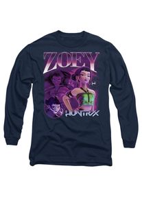 K-Pop Demon Hunters Unisex Volwassenen Huntr/X Zoey Lange Mouwen T-Shirt (Navy)