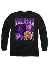 K-Pop Demon Hunters Unisex volwassen Huntr/X Rumi T-shirt met lange mouwen (Zwart)