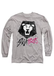K-Pop Demon Hunters Unisex Volwassenen Saja Jongens Graffiti Langebloem T-Shirt (Heather Grijs)