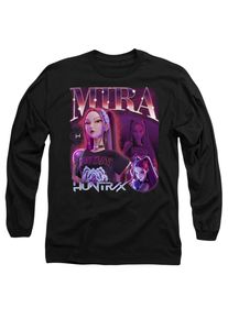 K-Pop Demon Hunters Unisex Volwassenen Huntr/X Mira Langsleeve T-Shirt (Zwart)