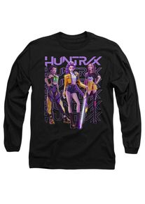 K-Pop Demon Hunters Unisex Huntr/X Group Shot T-shirt met lange mouwen voor volwassenen (Zwart)