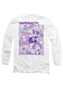 K-Pop Demon Hunters Unisex Adult Huntr/X Anime T-shirt met lange mouwen (Wit)