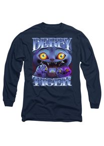 K-Pop Demon Hunters Unisex T-shirt met lange mouwen voor volwassenen (Marine)