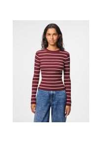 Pieces Rundhalspullover &raquo;PCMIRA NEW LS O-NECK KNIT NOOS BC&laquo; Viskosemischung rot, Gr&ouml;&szlig;e M