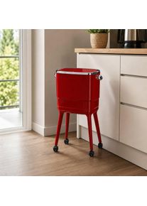 Poubelle &agrave; roulettes Divit MU4 Bac &agrave; d&eacute;chets Cuisine Roulettes Couvercle rabattable Plastique Grande