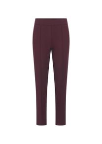 Schlupfhose GOLDNER "Kurzgr&ouml;&szlig;e Elegante 7/8-Schlupfhose SARA", Damen, Gr. 24, K-Gr, rot (bordeaux), Obermaterial: 50% Polyamid PA. 45% Viskose CV. 5% Elasthan EL., Hosen Schlupfhose, Ohne