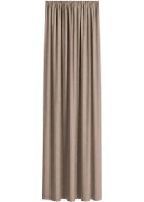 Gardine OTTO HOME "ELVIRA, nach Wunschma&szlig;", beige (hellbraun), B:200cm H:265cm, Voile, Polyester, Gardinen, Gardine, Ma&szlig;anfertigung, made in europe, Wohnzimmer, Schlafzimmer, uni