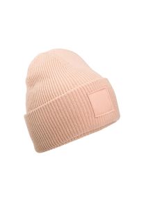 Beechfield Diepe muts met tonale patch voor volwassenen (Perzik)