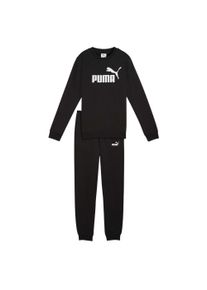Puma Fleece-trainingspak met logo nr. 1 voor kinderen (Zwart)