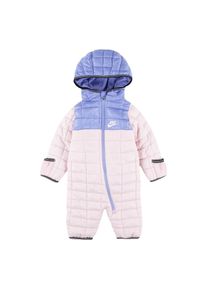 Nike Baby-sneeuwpak met capuchon, lange mouwen en geruit patroon (Roze schuim)