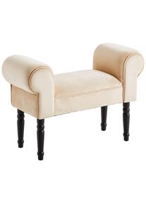 Xora Hocker, Schwarz, Beige, Holz, Textil, Kiefer, massiv, rechteckig, 76x54x30 cm, Stoffauswahl, Wohnzimmer, Sessel, Hocker & Hockerb&auml;nke, Sitzhocker