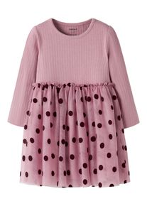 name it Piger Kjole 'NMFNAGINA' gammelrosa / sort St&oslash;rrelse 92