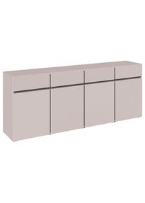 Xora Sideboard, Kaschmir, Kunststoff, 4 F&auml;cher, 4 Schublade(n) Schubladen, 200x79.6x39.8 cm, Kleinm&ouml;bel, Kommoden, Sideboards