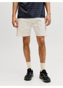 Jack & Jones Shorts JACK & JONES "JJITONY JJORIGINAL SHORTS AKM 111", Herren, Gr. XS, N-Gr, beige (cloud dancer), Web, Obermaterial: 100% Baumwolle, unifarben, relaxed fit knielang, Hosen Shorts