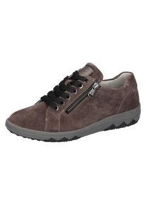 Waldl&auml;ufer Schn&uuml;rschuh WALDL&Auml;UFER "H-Teresa", Damen, Gr. 7 (40,5), braun (schlammfarben), Nappaleder, Veloursleder, Schuhe Schn&uuml;rschuh, Sneaker, Halbschuh, Bequemschuh in Komfortweite H