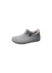 Hausschuh VERBENAS "EDWARD PICOS PET TONE", Damen, Gr. 45, grau (hellgrau), Textil, meliert, unifarben, Basic, Schuhe Hausschuh, H&uuml;ttenschuh, Wohlf&uuml;hlschuh, Homeslipper mit Warmfutter