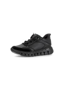 Slip-On Sneaker Gabor, Damen, Gr. 39, schwarz, Kalbsleder, Textil, Veloursleder, Schuhe Slip-On Sneaker, Freizeitschuh, Halbschuh, Slipper mit Kontrastbesatz, Weite G (weit)