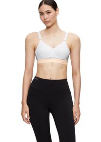 Sport-BH triaction by Triumph "Triaction Hybrid Lite P EX", Damen, Gr. 75, Cup A, wei&szlig;, Single Jersey, Obermaterial: 46% Polyamid, 36% Polyester, 18% Elasthan (LYCRA), Mesh, gemustert, unifarben mit Farbeinsatz, BHs Sport-BH, atmungsaktiv und extremer Halt