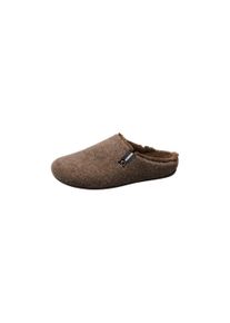 Hausschuh VERBENAS "EAGLE PICOS PET TONE", Damen, Gr. 46, braun, Textil, meliert, unifarben, Schuhe Hausschuh, Wohlf&uuml;hlschuh, Homeslipper, Schlupfschuh mit Label