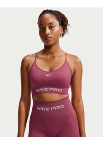 Soft-BH Nike "Nike Pro Seamless Women's Light-Support Padded Sports Bra", Damen, Gr. L, N-Gr, pink smoke, wei&szlig;, Obermaterial: 58% Nylon, 35% Polyester, 7% Elasthan, BHs Soft-BH, mit leichtem Halt, nahtlose Verarbeitung