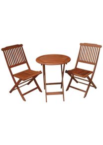 Balkonset Garden Pleasure "PRAG", braun (hellbraun), Sitzm&ouml;bel-Sets, Balkonset