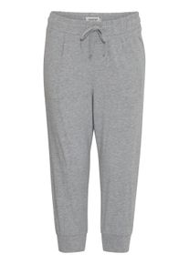 Caprihose oxmo "Caprihose OXOdda", Damen, Gr. XS, N-Gr, grau (light grau melange), Obermaterial: 95% Baumwolle CO. 5% Elasthan EL., Hosen Caprihose