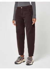Cordhose Gang "94VIA", Damen, Gr. 32, N-Gr, braun (chocolate plum), Cord, Obermaterial: 98% Baumwolle, 2% Elasthan, unifarben, kn&ouml;chellang, Hosen Cordhose, im Balloon Fit, hohe Taille