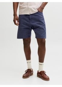 Jack & Jones Shorts JACK & JONES "JPSTTONY ORIGINAL 017 SHORTS MID SN", Herren, Gr. S, N-Gr, blau (navy blazer), Web, Obermaterial: 100% Baumwolle, unifarben, loose fit ca. Mitte Oberschenkel, Hosen Shorts, Baumwolle, locker geschnitten
