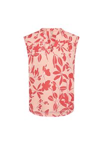 Blusentop soyaconcept "SC-FEODORA 1", Damen, Gr. L, rosa (salmon combi), Web, Obermaterial: 100% Baumwolle, gemustert, normal, V-Ausschnitt, Blusen Blusentop, Baumwolle