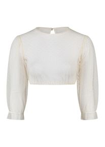Spieth & Wensky Dirndlbluse SPIETH & WENSKY "Spieth & Wensky 100% Polyester Kaktus", Damen, Gr. 32, beige, Obermaterial: 100% Polyester PES., uni, regular fit, Rundhals, Blusen Dirndlbluse, mit 3/4-&Auml;rmeln