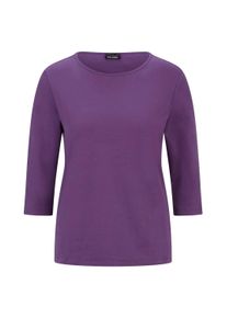 Kurzarmshirt GOLDNER "Basic Shirt mit U-Boot-Ausschnitt", Damen, Gr. 50, lila, Obermaterial: 100% Baumwolle CO., Modisch, U-Boot-Ausschnitt, Shirts Kurzarmshirt, U-Boot-Ausschnitt