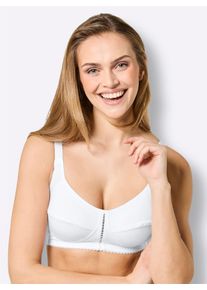 w&auml;schepur Damen Schalen-BH ohne B&uuml;gel mit Ziern&auml;hten in wei&szlig; ,Gr&ouml;&szlig;e 80B, Witt, 90% Baumwolle, 6% Elasthan, 4% Polyamid