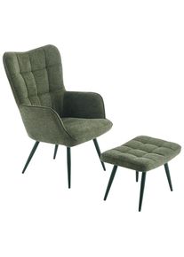 Ti`me Ti'me Relaxsesselset, Gr&uuml;n, Metall, Textil, 68x100x78 cm, Wohnzimmer, Sessel, Polstersessel