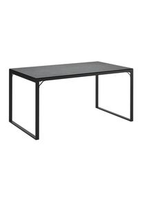 Ambia Garden Gartentisch, Anthrazit, Metall, Glas, rechteckig, U-Form, 140x69x80 cm, Gartenm&ouml;bel, Gartentische, Gartentische