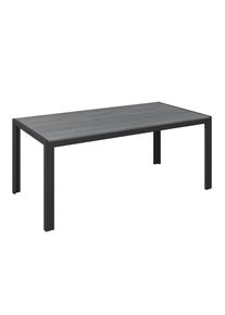 Ambia Garden Gartentisch, Grau, Dunkelgrau, Metall, Kunststoff, rechteckig, eckig, 90x74x150 cm, Gartenm&ouml;bel, Gartentische, Gartentische