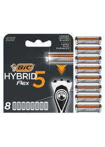 BIC, Rasierklingen, Hybrid 5 Flex Herrenrasierer Nachf&uuml;llpackungen mit 5 beweglichen Nano-Tech Titanium Klingen 8 (8x)