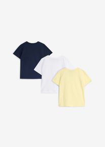 bonprix Tricou din bumbac 100% (set/3 buc.), galben, 92/98