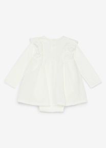 bonprix Rochie-body cu dantelă, alb, 80/86