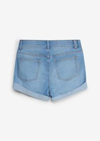 bonprix Blugi scurți Mid Waist, albastru, 146