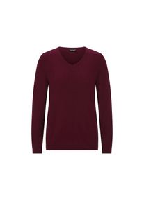 GOLDNER Rundhalspullover &raquo;Baumwollpullover mit V-Ausschnitt&laquo; mit Kaschmieranteil rot, Gr&ouml;&szlig;e 50